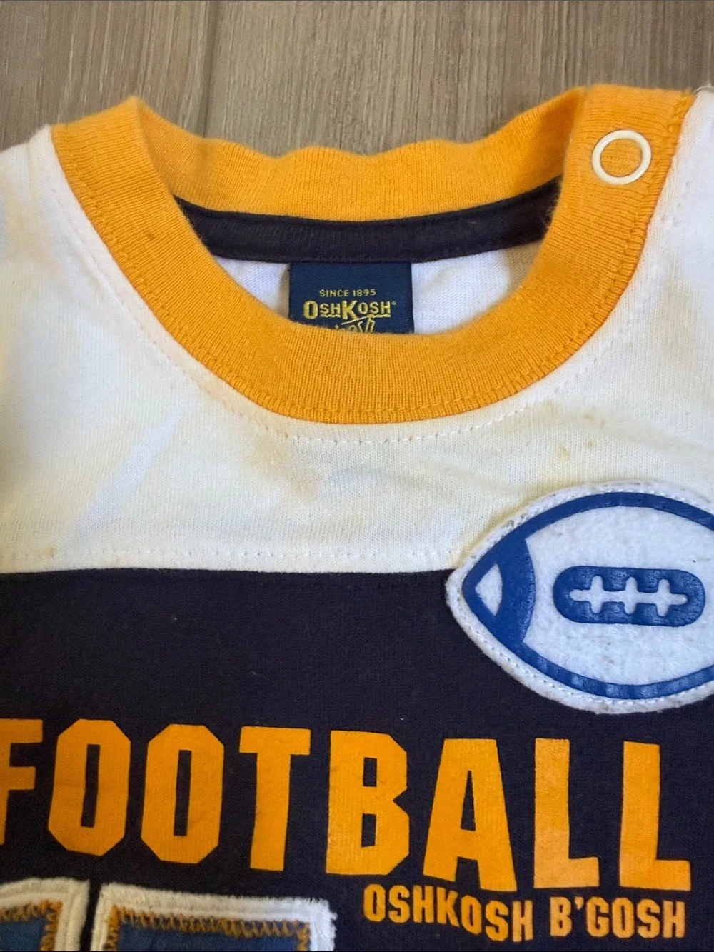 OshKosh Infant Navy & Yellow Football Graphic Tee and Shorts Set